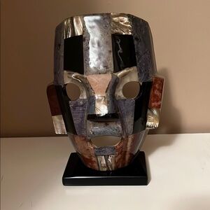 Elegant Multicolor Mask Sculpture